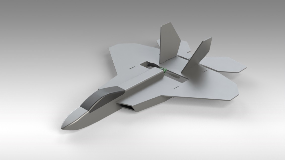 Free STL file RC F22 Jet Hybrid Build Concept using FliteTest Mighty